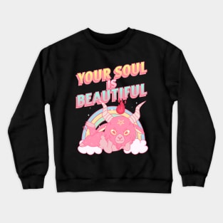 Your soul is beautiful, baby Baphomet Crewneck Sweatshirt